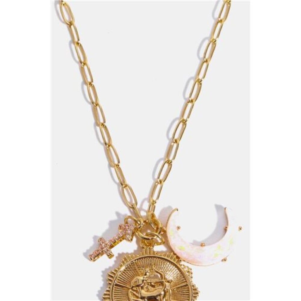 Constellation and Moon Pendant Copper Necklace - Picture 9 of 16